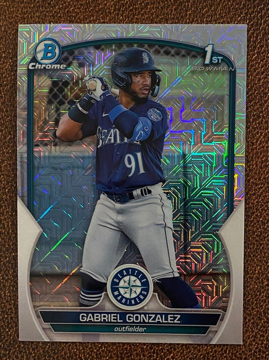 Gabriel Gonzalez - 2023 Bowman - Mega Box Mojo Refractor - Mariners