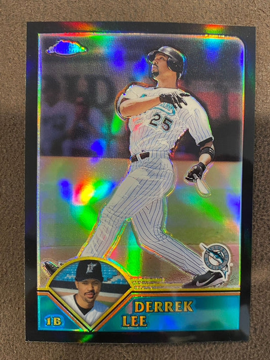 Derrek Lee - 2003 Topps Chrome - Black Refractor /199 - Mariners