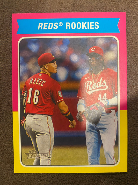 Elly De La Cruz / Noelvi Marte - 2024 Topps Heritage High Number - Reds Rookies - Reds