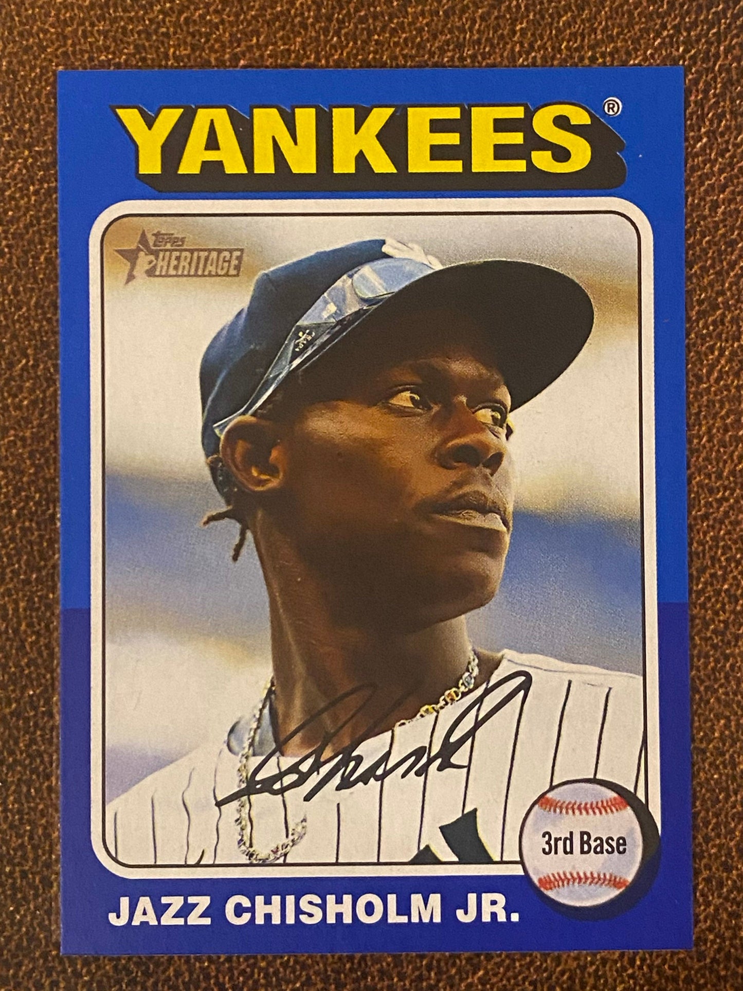 Jazz Chisholm Jr. - 2024 Topps Heritage High Number - Blue Border - Yankees