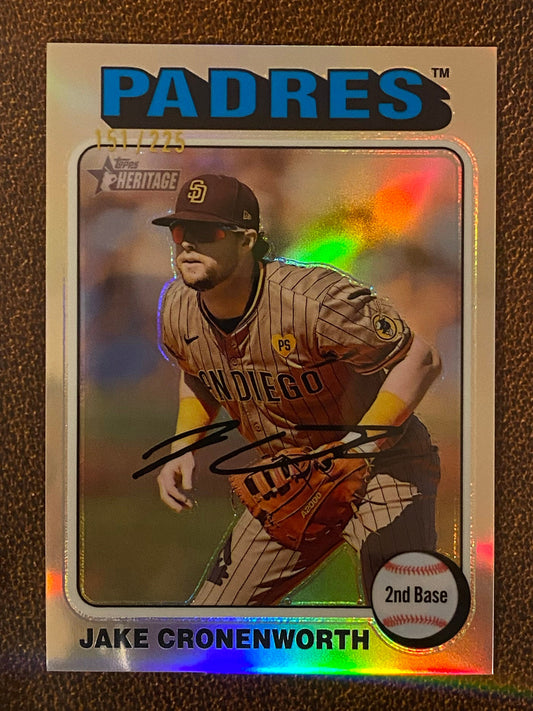 Jake Cronenworth - 2024 Topps Heritage High Number - Silver /225 - Padres