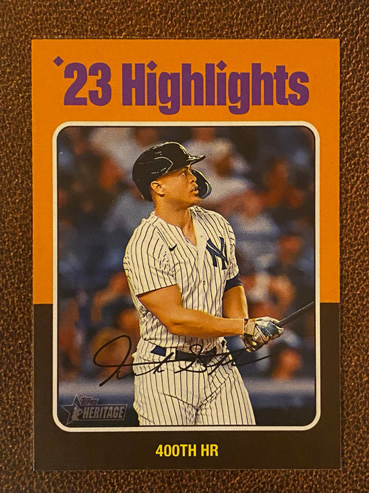 Giancarlo Stanton - 2024 Topps Heritage - Low Number Short Prints (Highlights) - Yankees