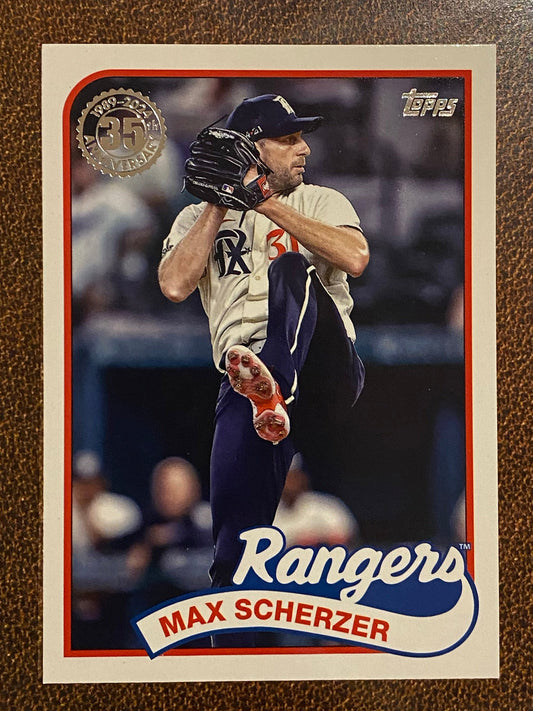 Max Scherzer - 2024 Topps Series1 - 1989 Inserts - Rangers