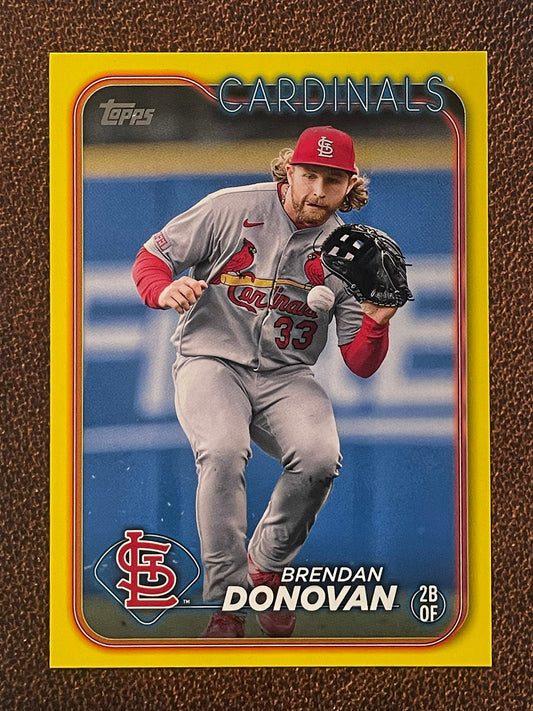 Brendan Donovan - 2024 Topps Series 1 - Yellow Parallel - Cardinals