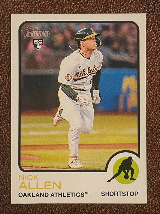 Nick Allen - 2022 Topps Heritage High Number - Short Print - Athletics