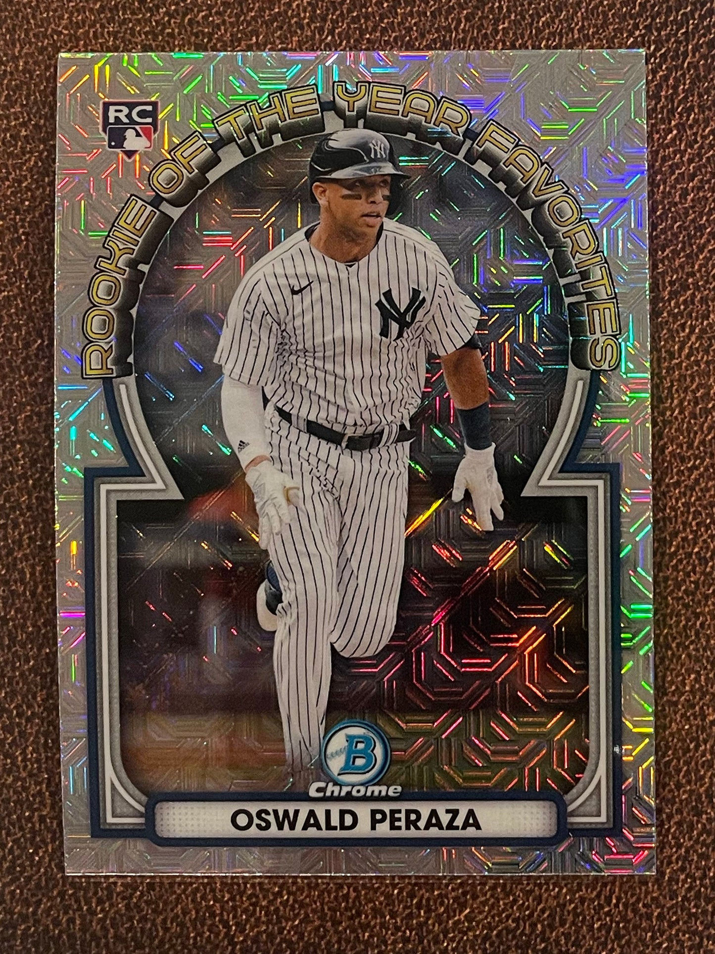 Oswald Peraza - 2023 Bowman - Rookie of the Year Favorites Mojo Refractors - Yankees