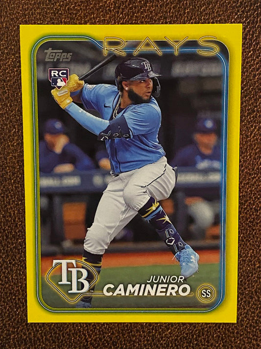 Junior Caminero  - 2024 Topps Series 2 - Yellow Parallel - Rays