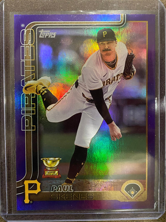 Paul Skenes - 2025 Topps Series 1 - Purple Rainbow Foil /250 - Pirates