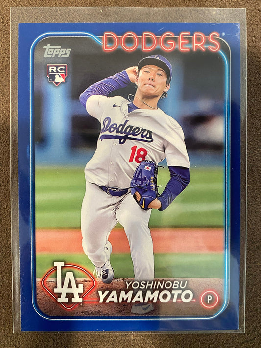 Yoshinobu Yamamoto - 2024 Topps Series 2 - Rookie BLUE parallel - Dodgers