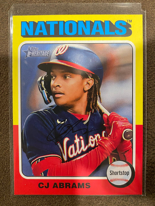CJ Abrams - 2024 Tops Heritage - Color Swap Variation - Nationals