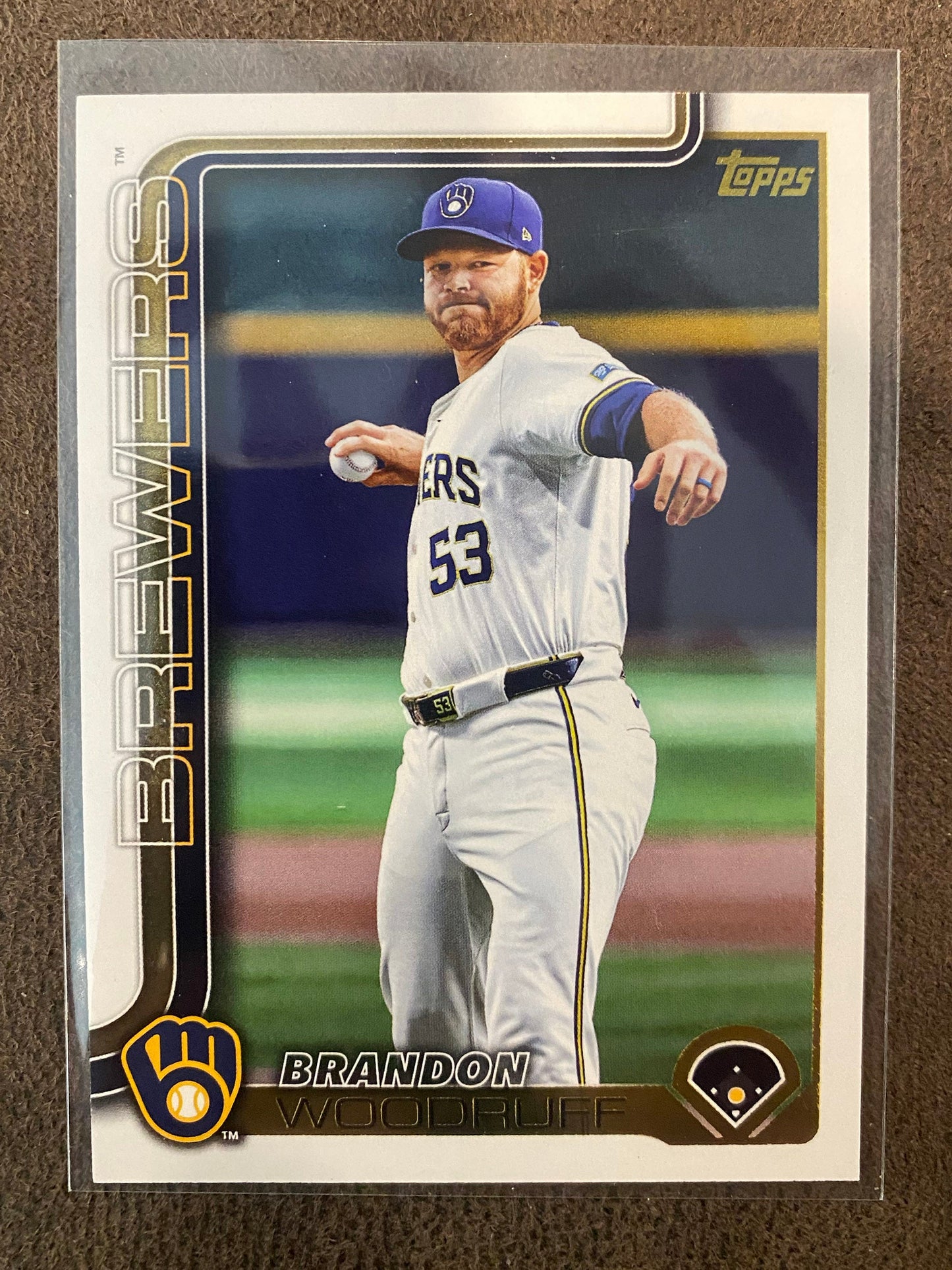 Brandon Woodruff - 2025 Topps Series 2 - Golden Mirror SSP - Brewers