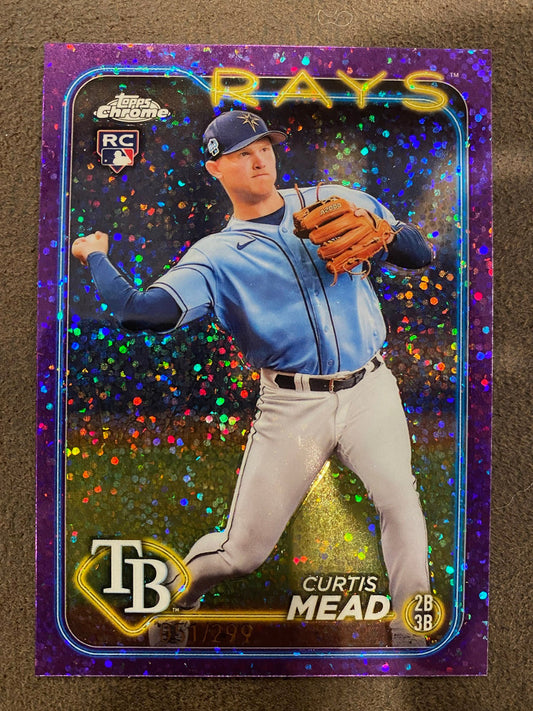 Curtis Mead - 2024 Topps Chrome - Purple Parallel /299 - Rays