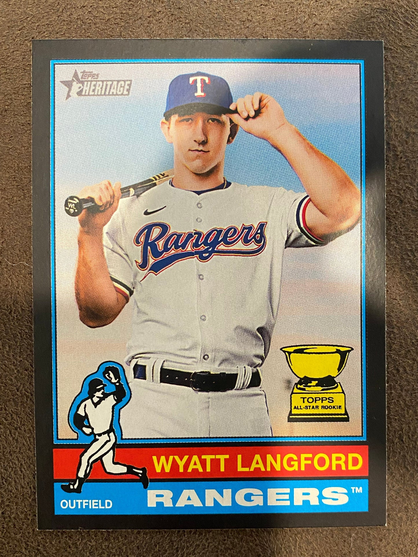 Wyatt Langford - 2025 Topps Heritage - Black Border SSP 11.99 - Rangers