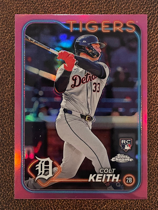 Colt Keith - 2024 Topps Chrome - Pink Refractor - Tigers