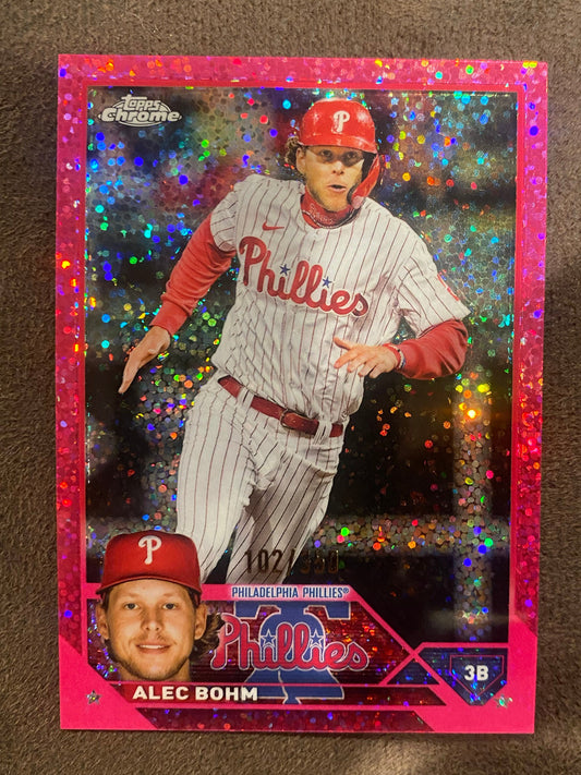 Alec Bohm - 2023 Topps Chrome - Pink Speckle /350 - Phillies