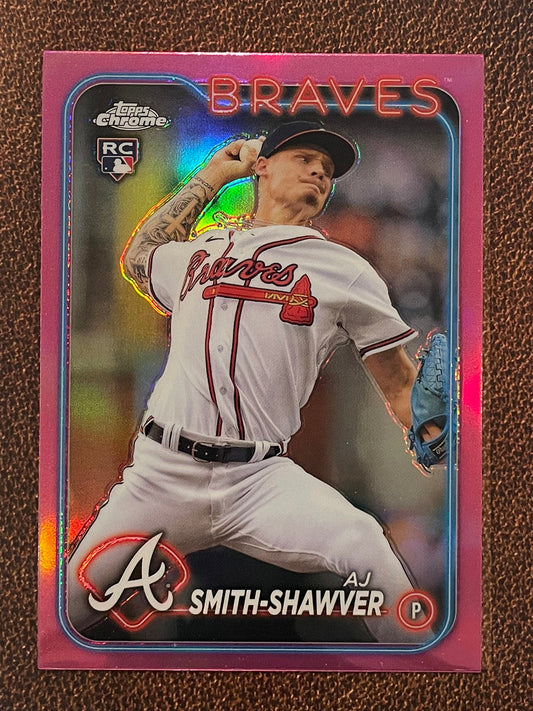 AJ Smith Shawver - 2024 Topps Chrome - Pink Refractor - Braves