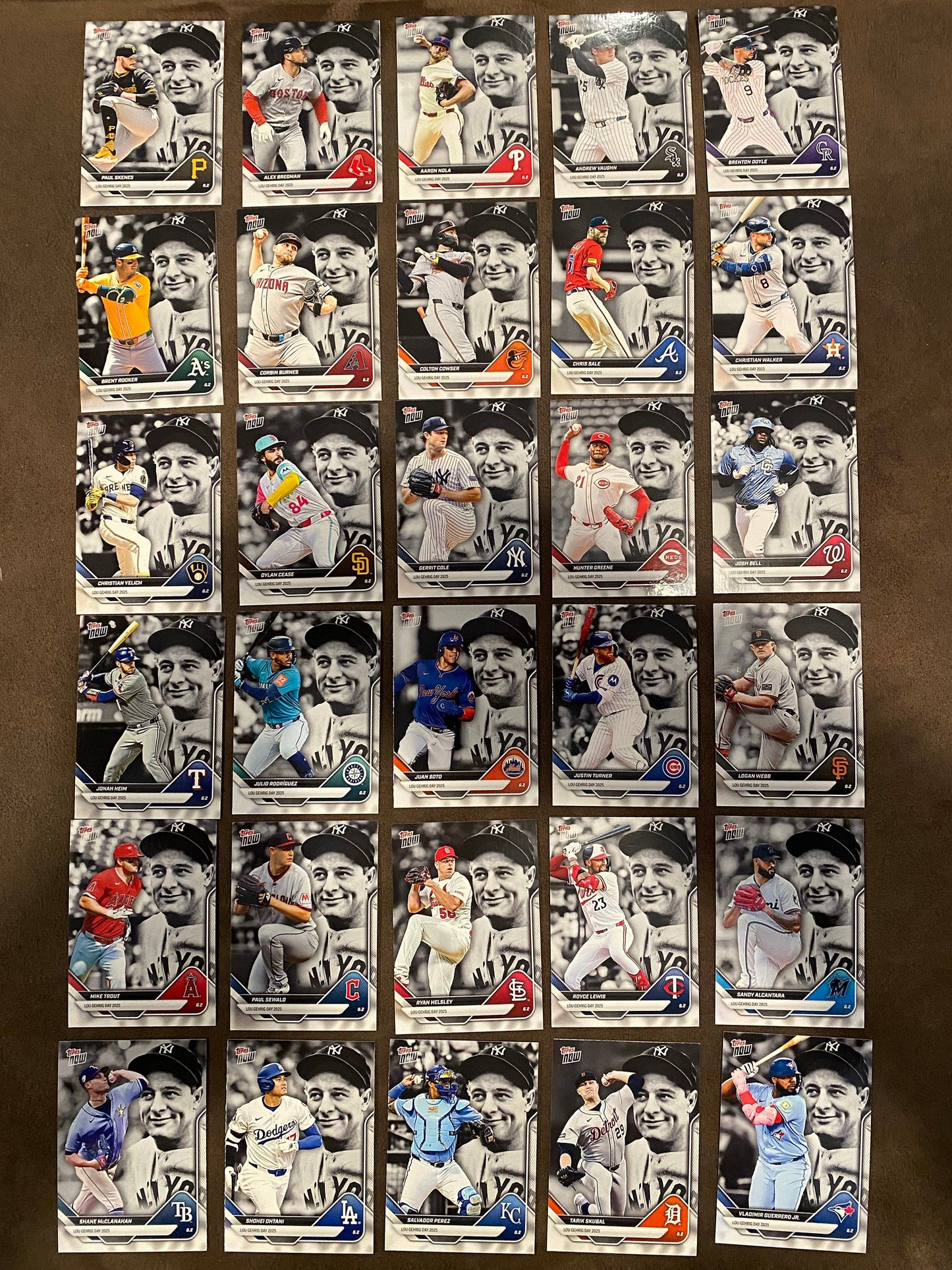Lou Gherig Complete Set (30 Cards) - 2025 Topps Now