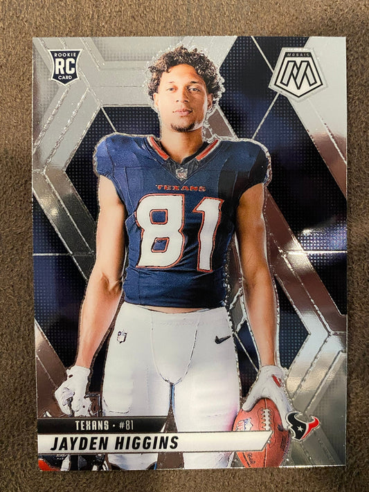 Jayden Higgins - 2025 Panini Moasic - Rookie Image Variation - Texans