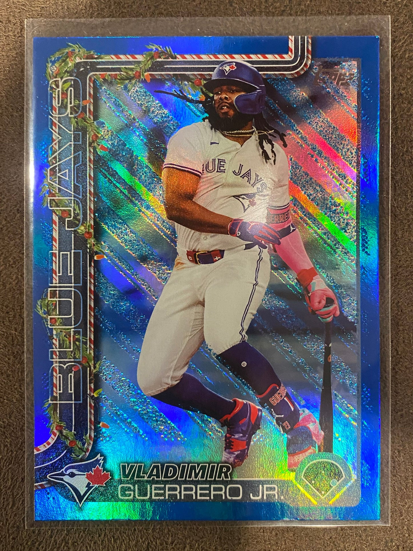 Vladimir Guerrero Jr. - 2025 Topps Holiday - Blue Glitter Parallel - Blue Jays