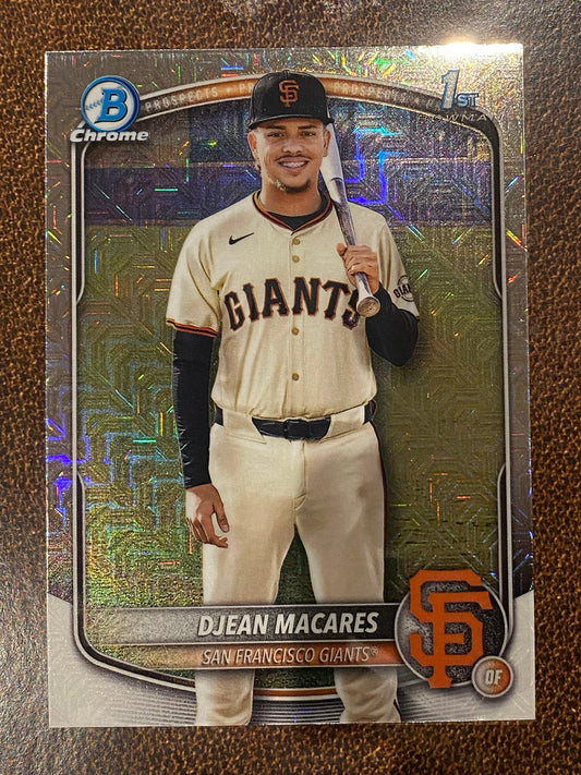 Djean Macares - 2025 Bowman Chrome - 1st Mojo - Giants