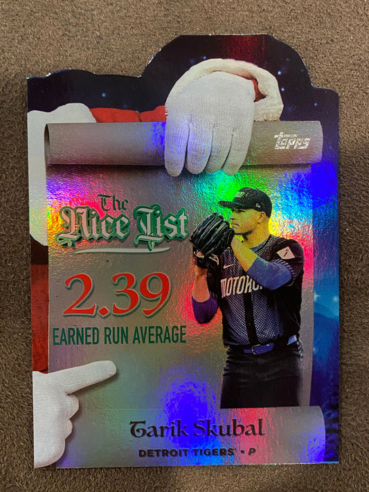 Tarik Skubal - 2025 Topps Holiday - The Nice List - Tigers
