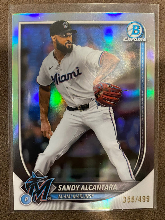 Sandy Alcantara - 2025 Bowman Chrome - Refractors /499 - Marlins