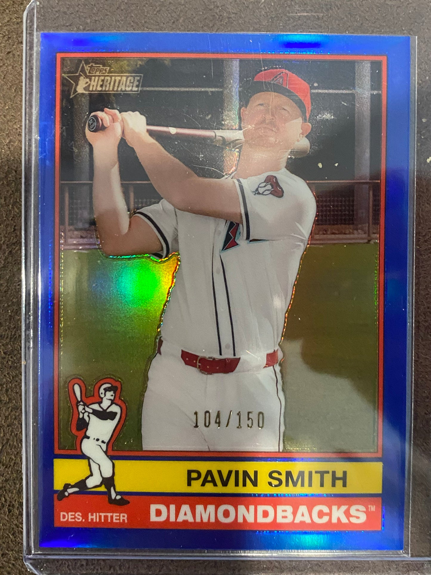 Pavin Smith - 2025 Topps Heritage High Number - Blue Refractor /150 - Diamondbacks