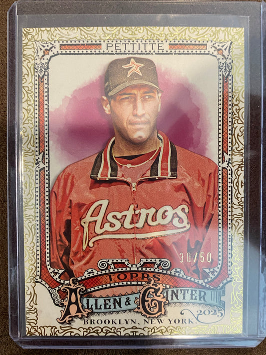 Andy Pettitte - 2025 Topps Allen & Ginter - GOLD Filagree /50 - Astros