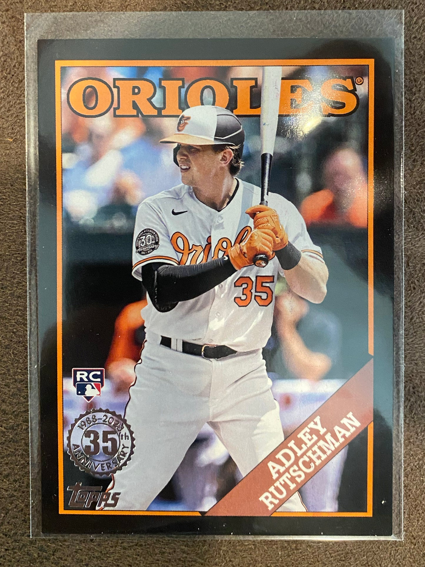 Adley Rutschman - 2023 Topps Series 1 - BLACK 1988 Rookie /299 - Orioles