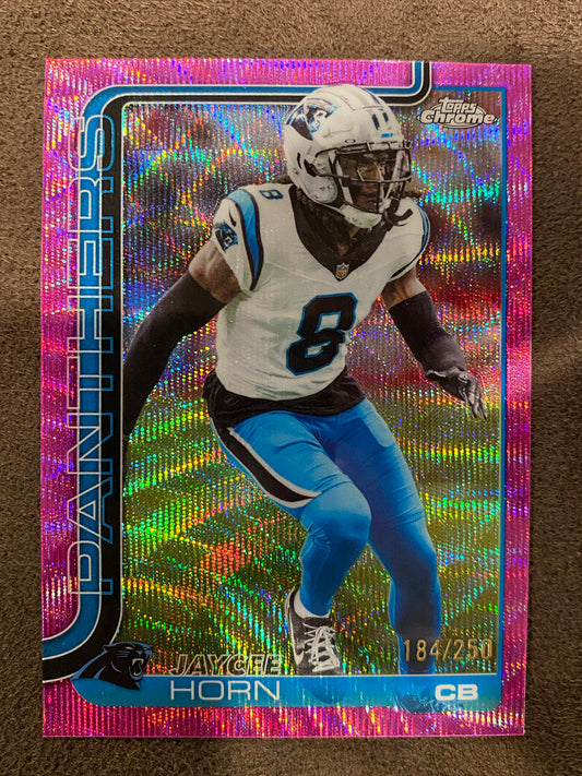 Jaycee Horn - 2025 Topps Chrome - FUCHSIA Wave /250 - Panthers