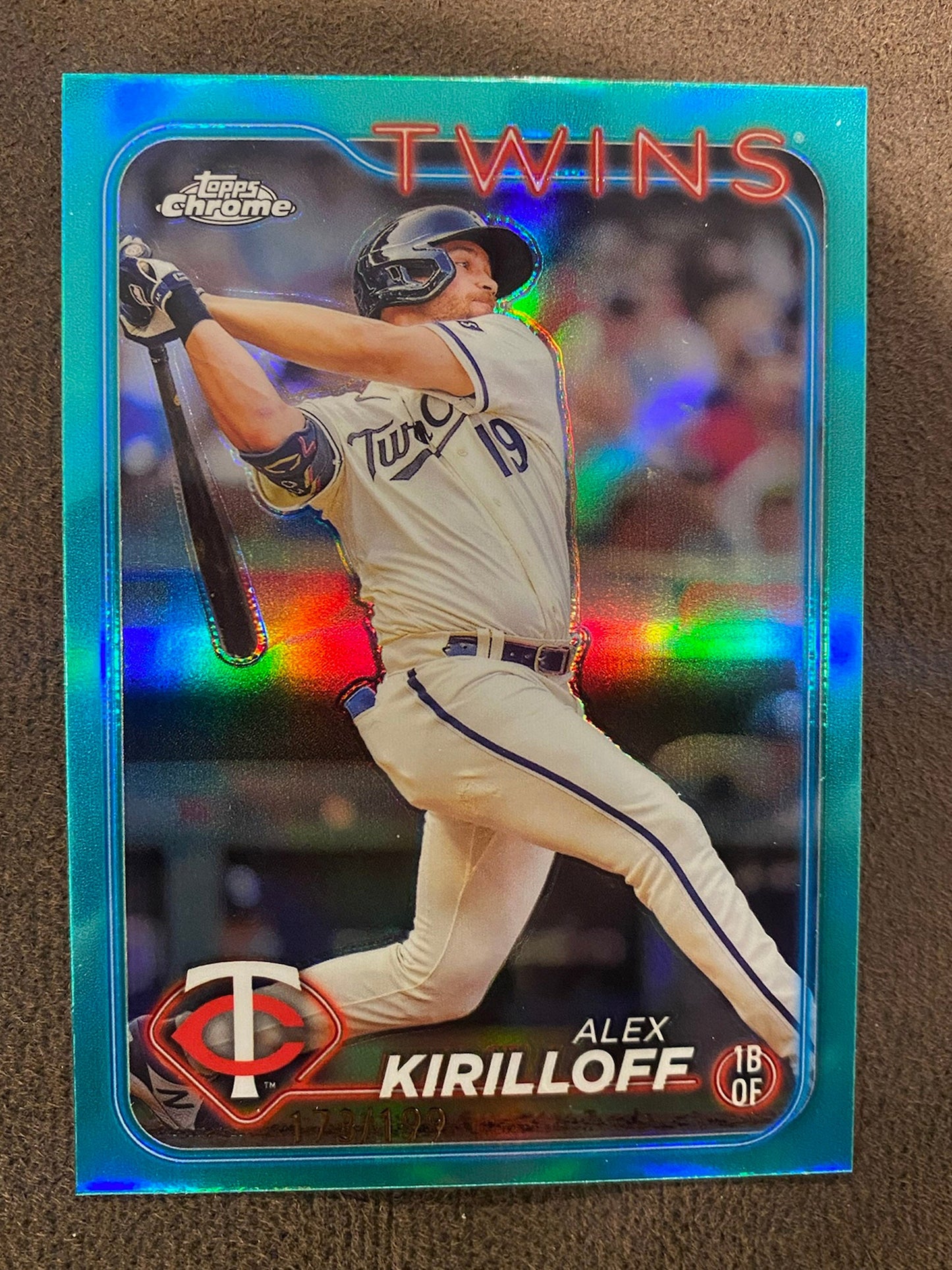 Alex Kirilloff - 2024 Topps Chrome - Aqua Refractor /199 - Twins