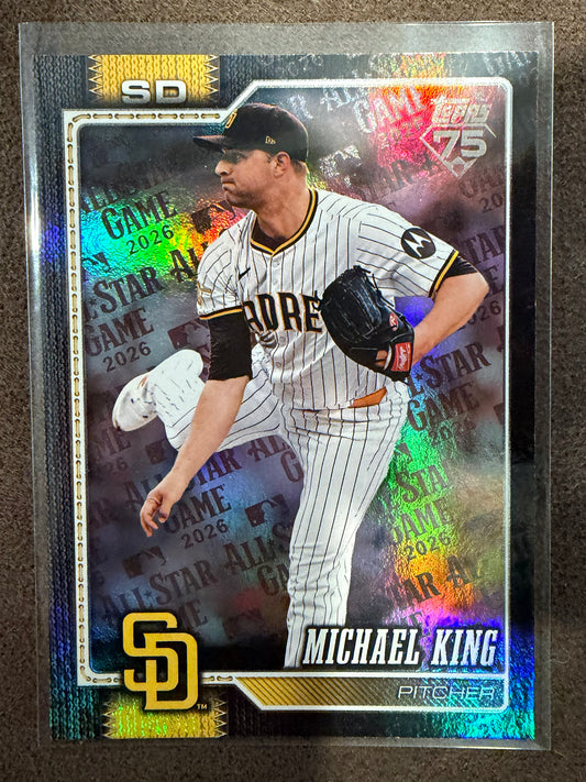 Michael King - 2026 Topps Series 2 - BLACK All Star Foil /10 - Padres