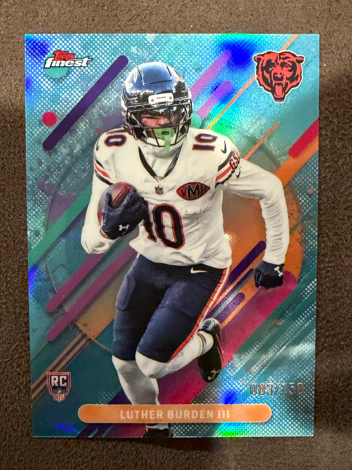 Luther Burden III - 2025 Topps Finest - BLUE Rare Rookie /150 - Bears