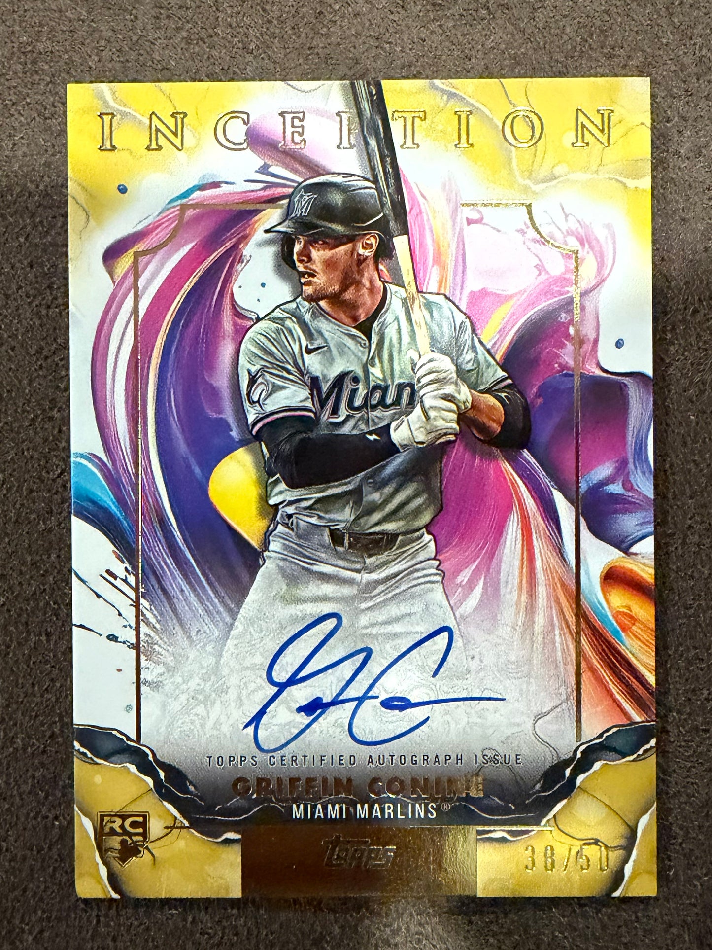 Griffin Conine - 2025 Topps Inception - GOLD AUTO /50 - Marlins