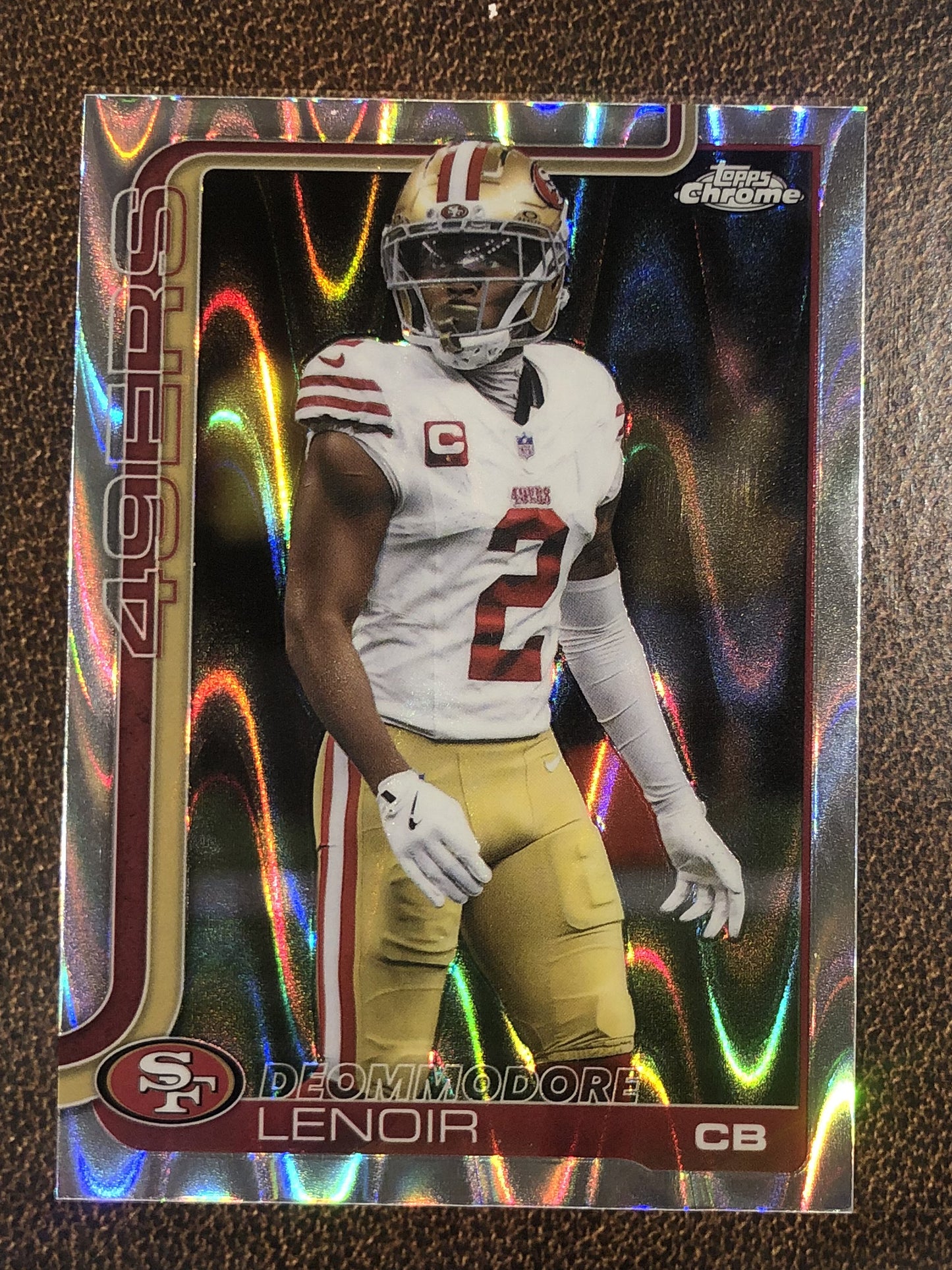 Deommodore Lenoir - 2025 Topps Chrome - Raywave Refractor - 49ers