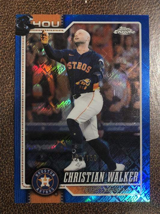 Christian Walker - 2026 Topps Chrome - BLUE Fanatics Topps Foil /150 - Astros