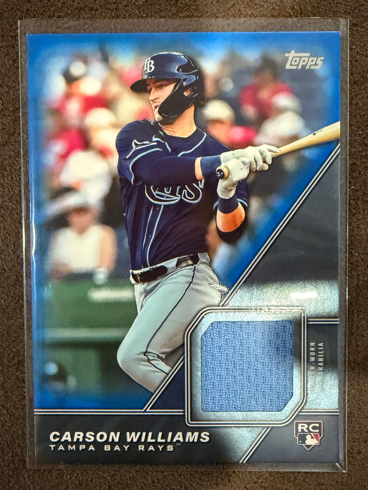 Carson Williams - 2026 Topps Series 1 - BLUE Major League Material RELIC /150 - Rays