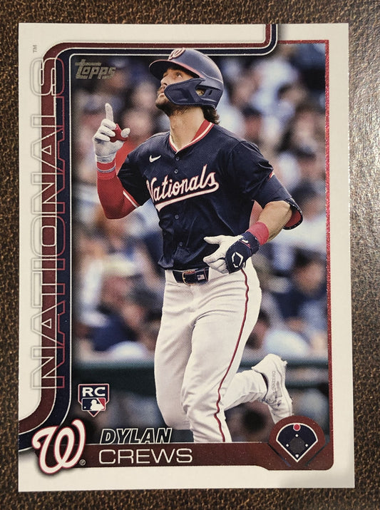 Dylan Crews - 2025 Topps Series 1 - Rookie Base Card - Nationals