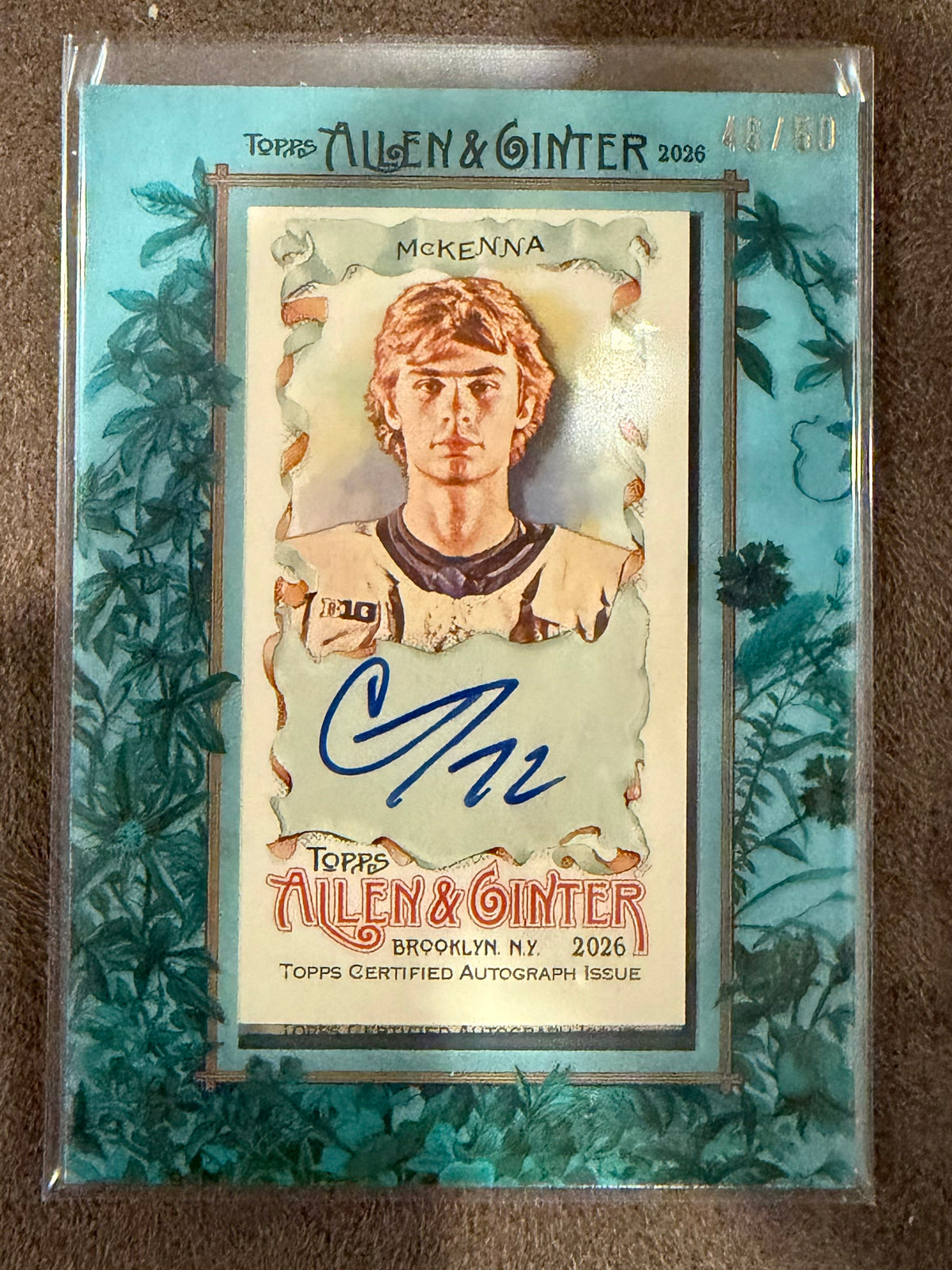 Gavin Mckenna - 2026 Allen & Ginter - BLUE Framed Mini AUTO /50 - Maple Leafs