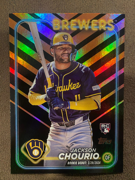 Jackson Chourio - 2024 Topps Update - Holiday Parallel - Brewers