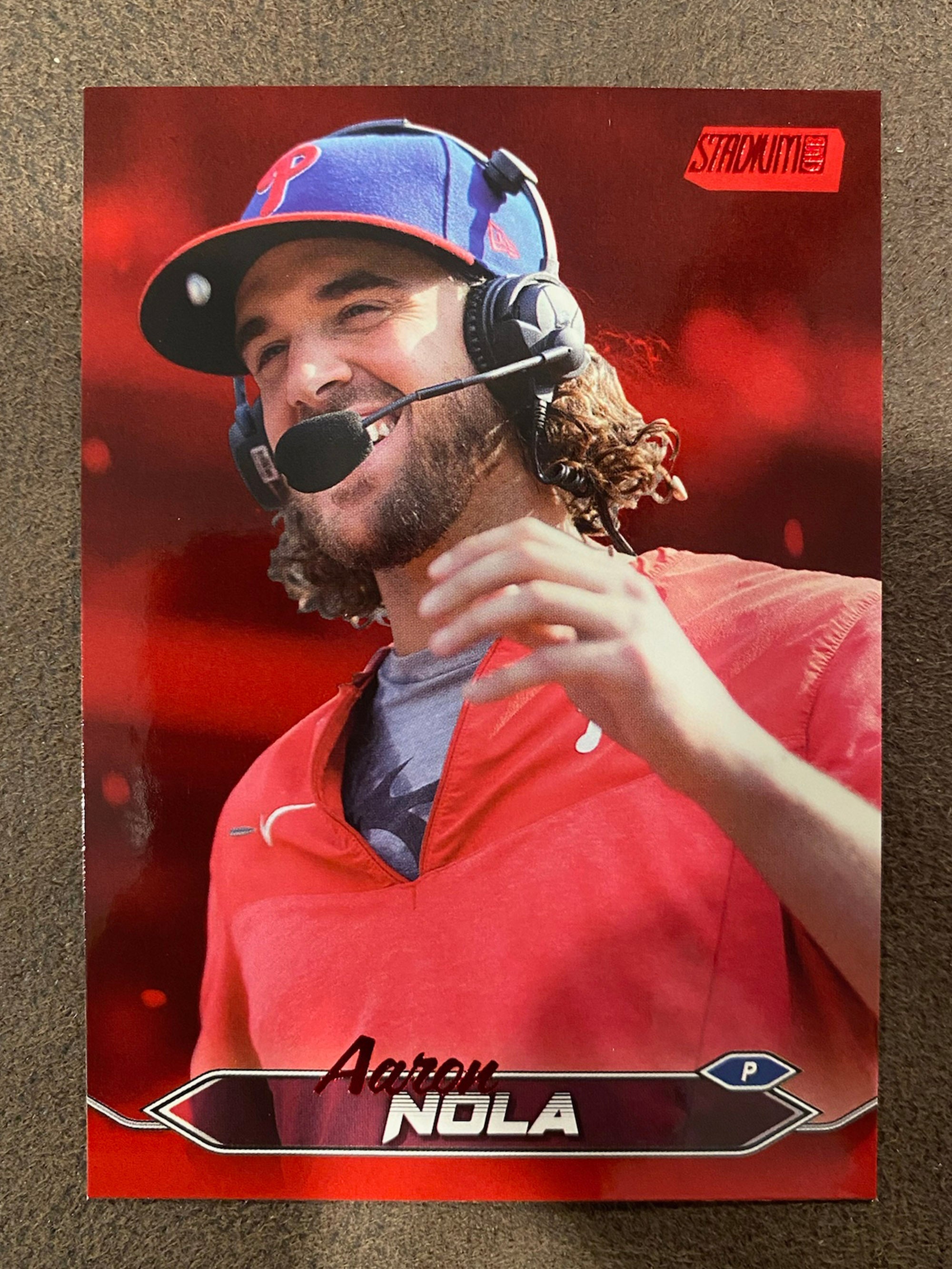 Aaron Nola 2024 Topps Stadium Club Red Foil Phillies Western NY