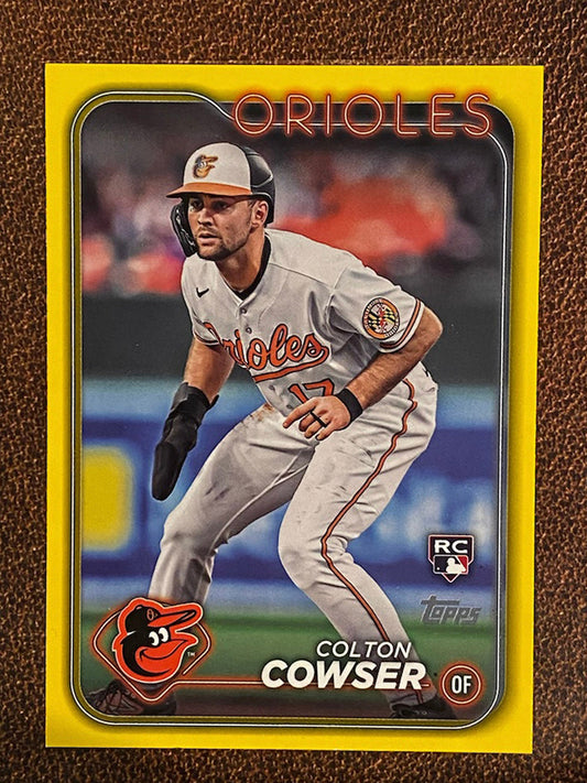 Colton Cowser - 2024 Topps Series 1 - Yellow Parallel - Orioles