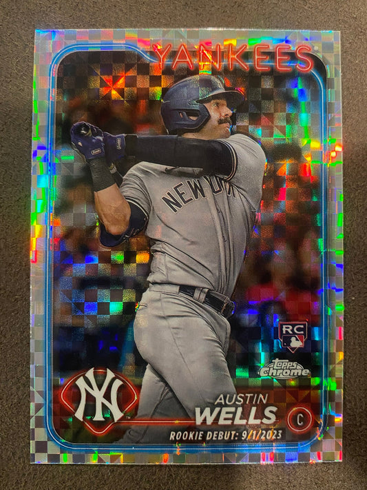 Austin Wells - 2024 Topps Chrome Update - XFractor - Yankees