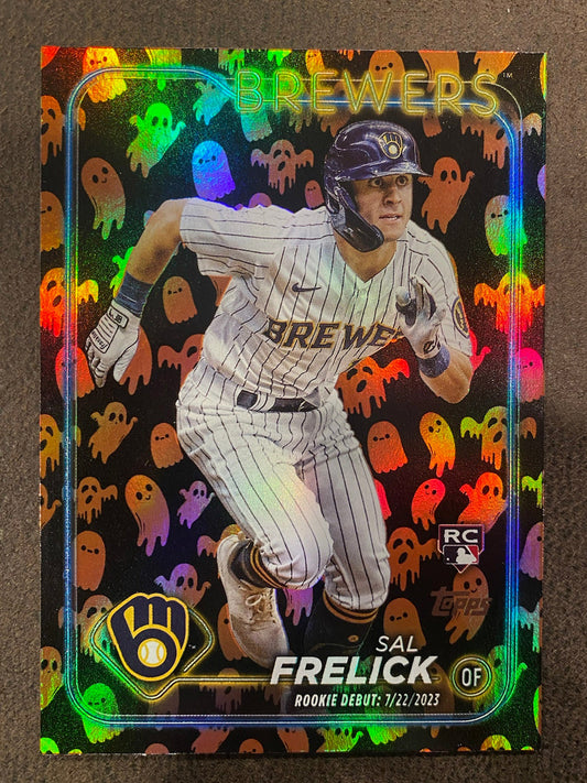 Sal Frelick - 2024 Topps Update - Ultra Rare Ghost Holliday Parallel - Brewers