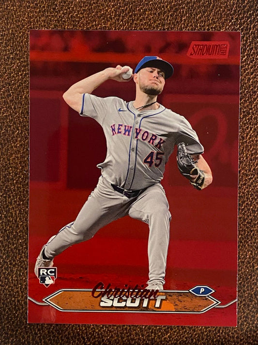 Christian Scott - 2024 Topps Stadium Club - Red Foil - Mets