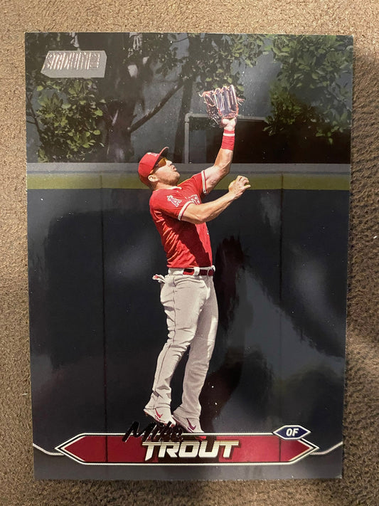 Mike Trout -  2024 Topps Stadium Club - Black Foil (*Corner Ding*) - Angels