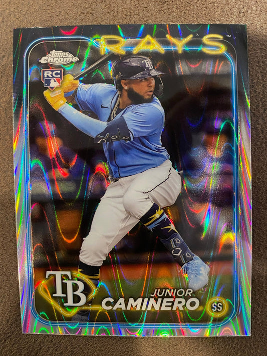 Junior Caminero - 2024 Topps Chrome - Raywave - Rays