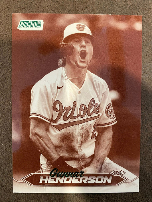 Gunnar Henderson - 2024 Topps Stadium Club - Sepia - Orioles