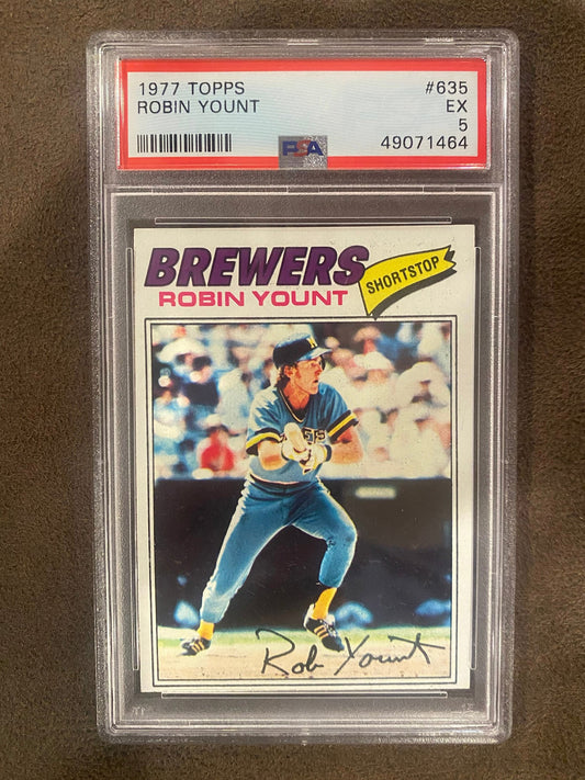 Robin Yount - 1977 Topps - #635 (PSA 5) - Brewers