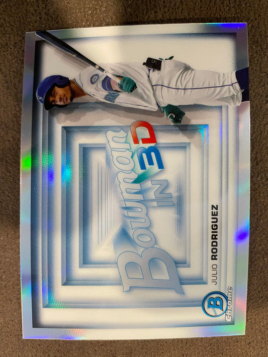 Julio Rodriguez - 2022 Bowman - Bowman in 3D Refractor - Mariners